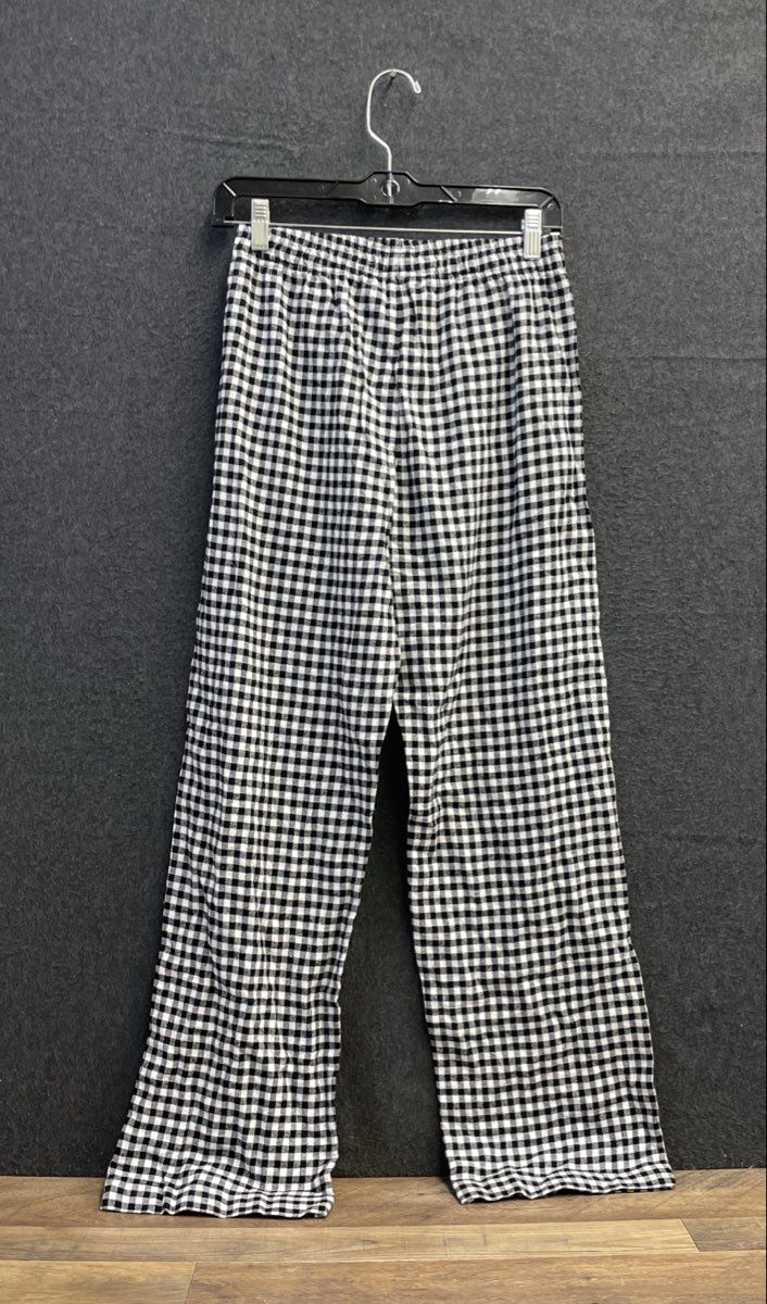 Gap Men's Black White Checkered Gingham Cotton Pajama Lounge Pants NWT Sz XS