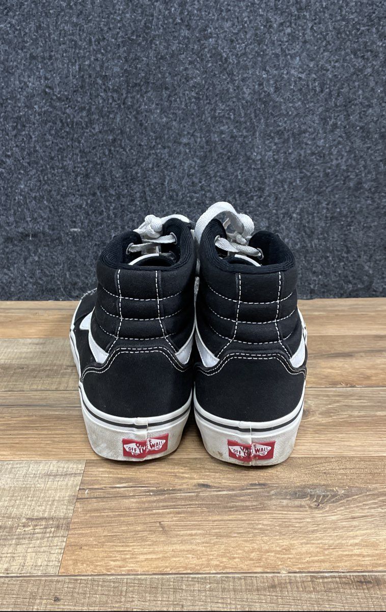 Vans Sk8-Hi Black White High Top Skate Shoes Women's Size 8.5