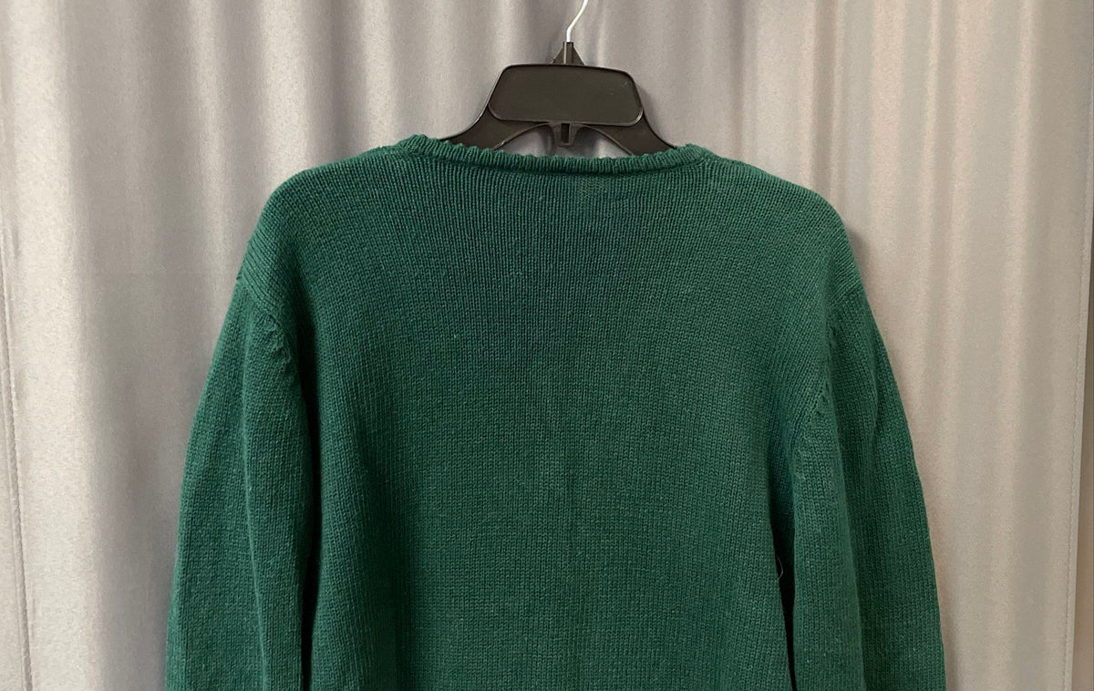 Vintage 90s The Limited Women's Green Embroidered Beaded Holiday Cardigan Sz M/L