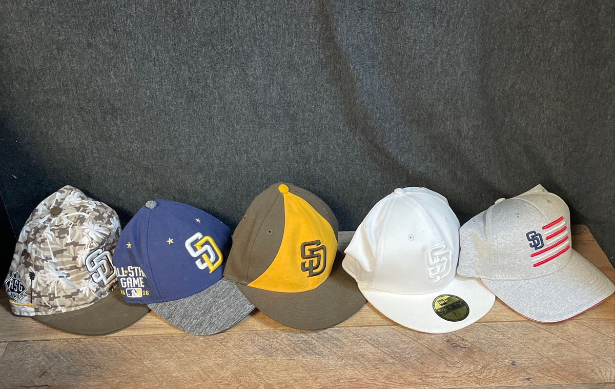 MLB Baseball San Diego Padres Hat Lot New Era Snapback Fitted 7 Pieces