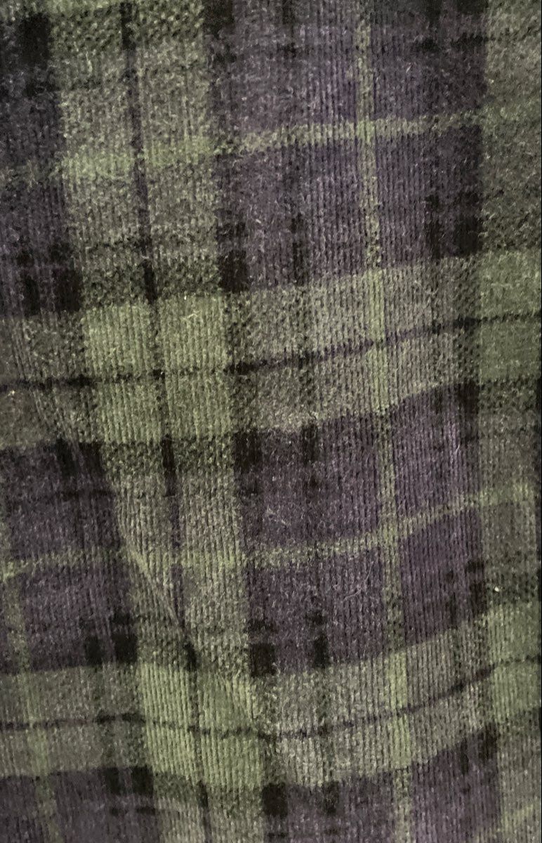 St. John's Bay Women's Green Black Plaid Corduroy 5-Pocket Stretch Pants Sz 16