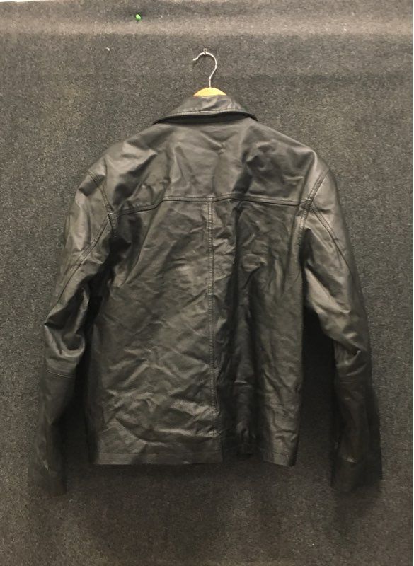 Vintage 90s Vintage Leather Brand Genuine Black Leather Zip Jacket Sz M