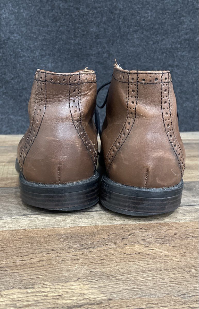 Nunn Bush Olin Brown Leather Wingtip Brogue Chukka Boots Men's Size 8M