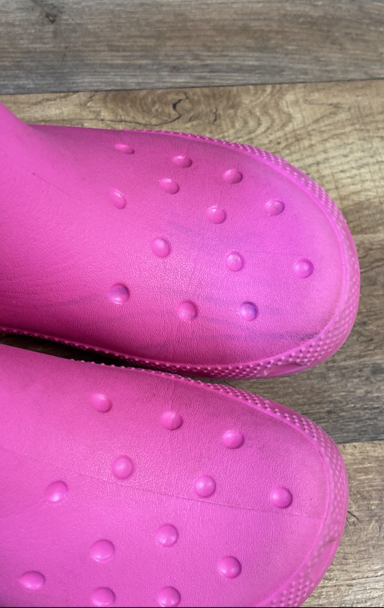Crocs Pink Handle It Rain Boots Kids Junior Size 1