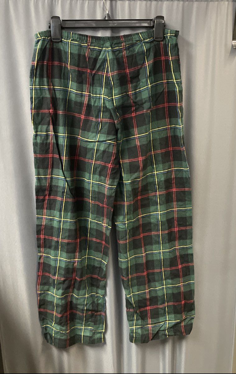 Lauren Ralph Lauren Women's Green Plaid Cotton Pajama Set Crest Sz S