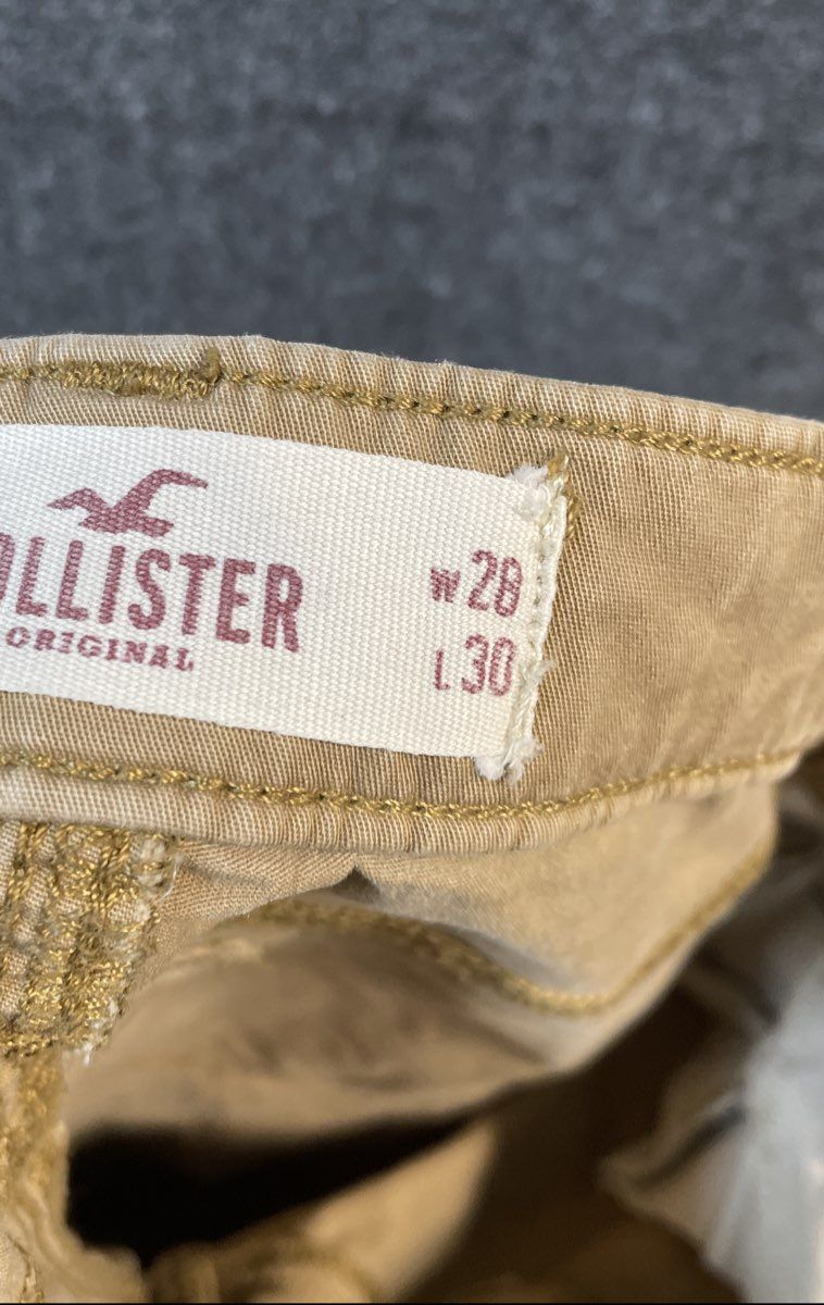 Hollister Men's Chino Pants Khaki Tan Slim Fit Stretch Trousers W28 L30