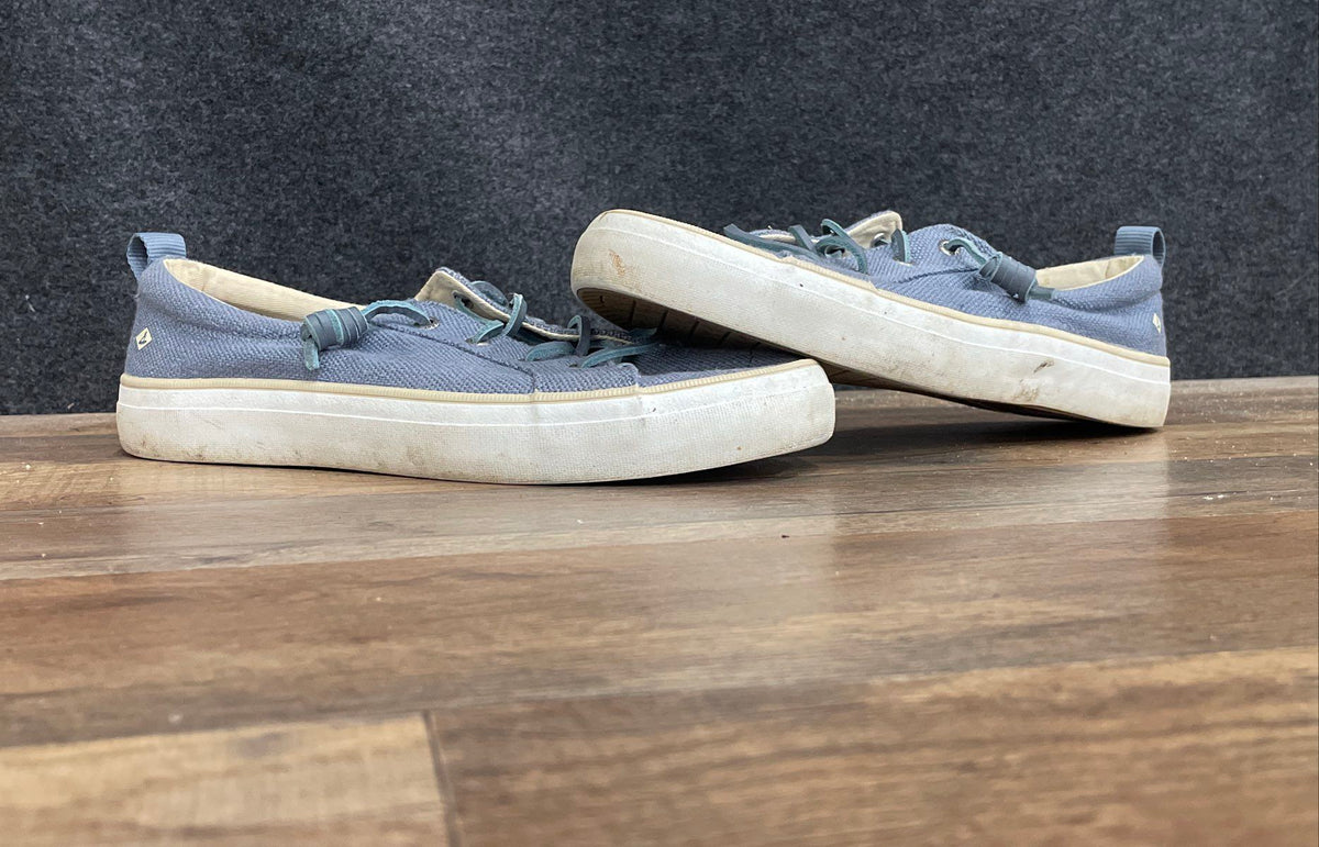 Sperry Crest Vibe Blue Textile Slip On Sneakers Women's Size 9 M