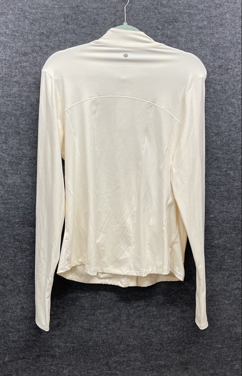 CALIA Women's Inspire Full Zip Jacket Ivory Lycra Adaptiv Thumbholes Sz XL NWT