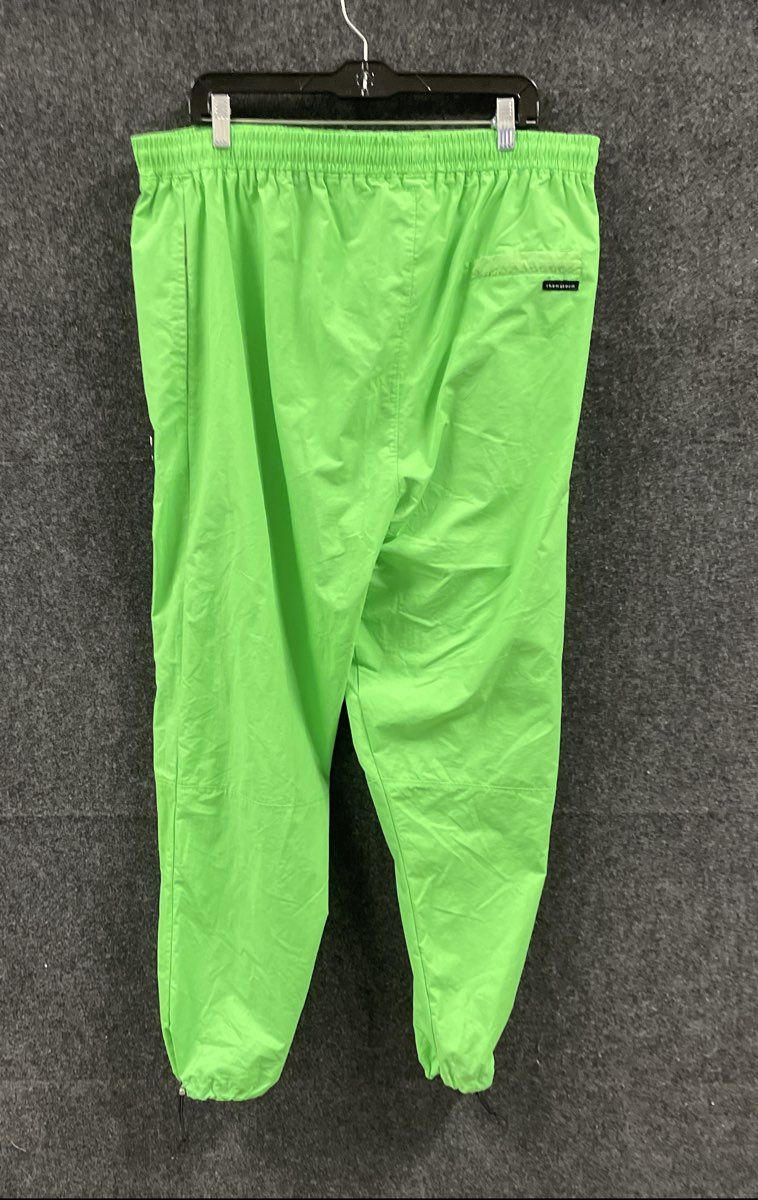 themuseum Men's Track Pants Lime Green Polyester Bungee Hem Size 2XL