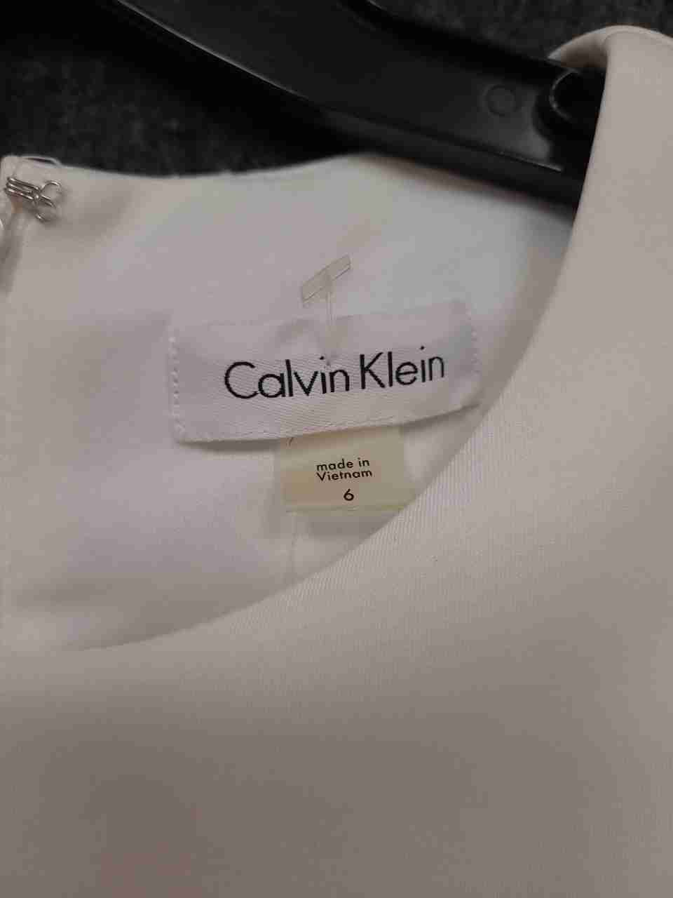 Calvin Klein Women's Colorblock Sleeveless Sheath Dress Pink White Black Sz 6