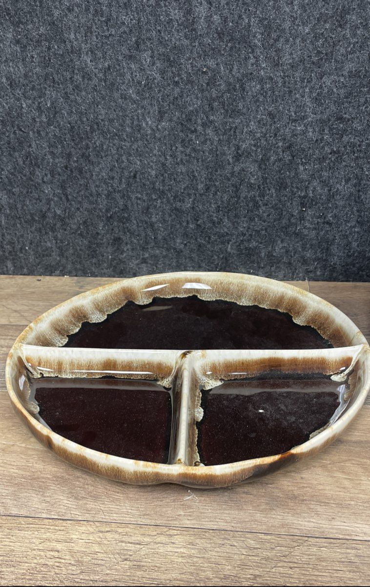 Pfaltzgraff Pottery Divided Dish & Signed Studio Pottery Casserole Bowl Lot