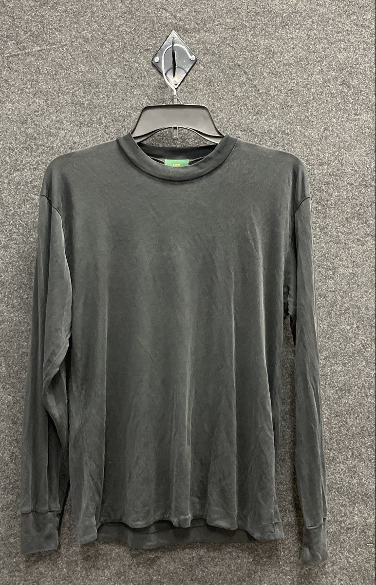 Cabela's Men's Vintage 90s 100% Silk Long Sleeve Base Layer Shirt Black Sz L