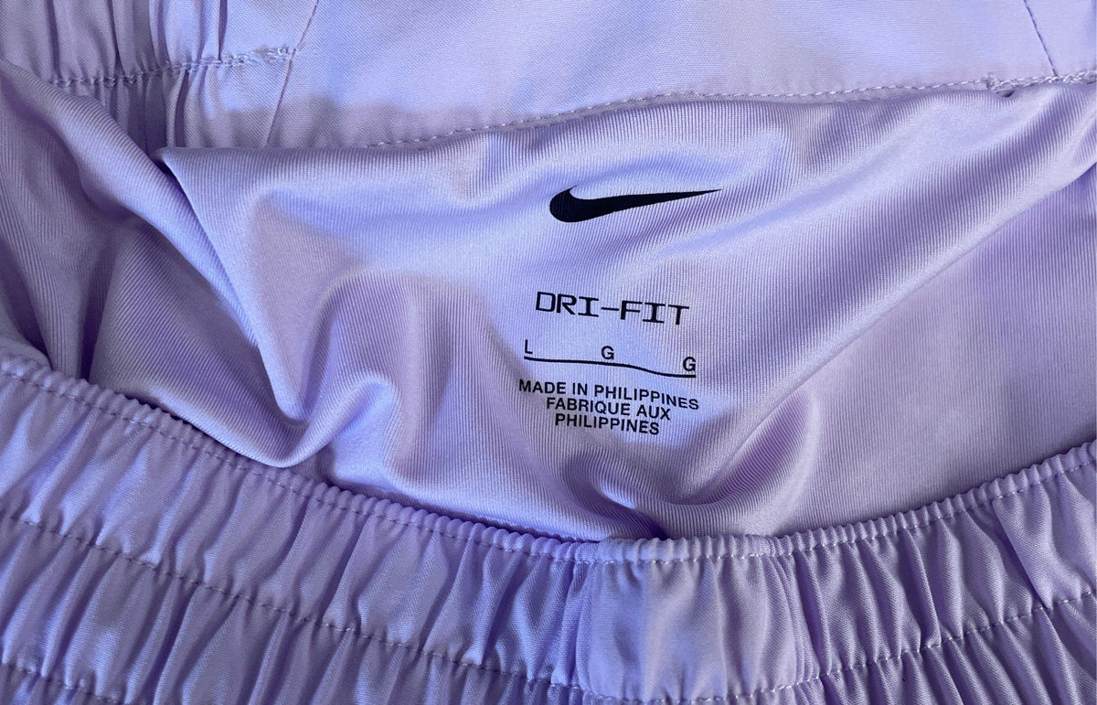 Nike Women's Purple Dri-FIT Running Shorts Elastic Waist Built-in Liner Sz L