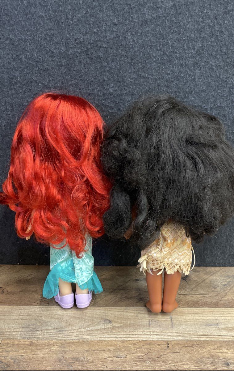 Doll Lot of 3 Disney Princess Ariel Moana Jakks & Sesame Street Elmo Plush