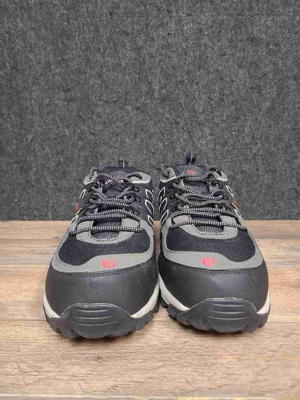 Larnmern LM150105K Black Grey Steel Toe Safety Hiking Shoes Men's Size 11