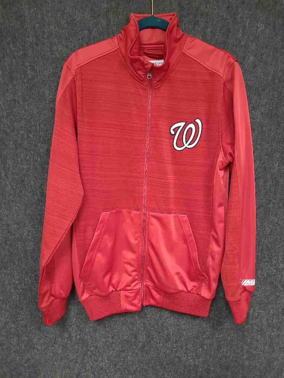 G-III Sports Washington Nationals MLB Textured Full-Zip Track Jacket Sz S