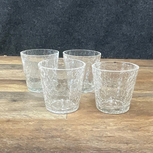 (4) Vintage-style Crackled Glasses