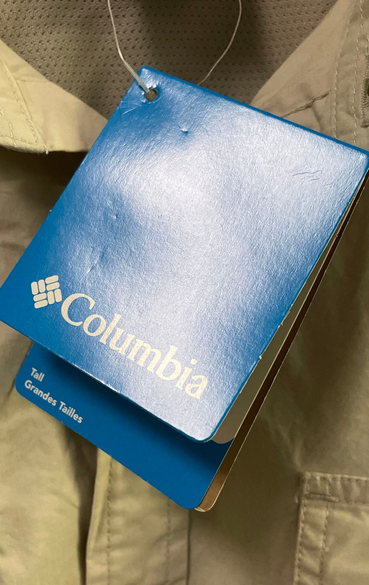Columbia Men's Long Sleeve Tan Cotton Outdoor Utility Shirt Sz 2XT NWT