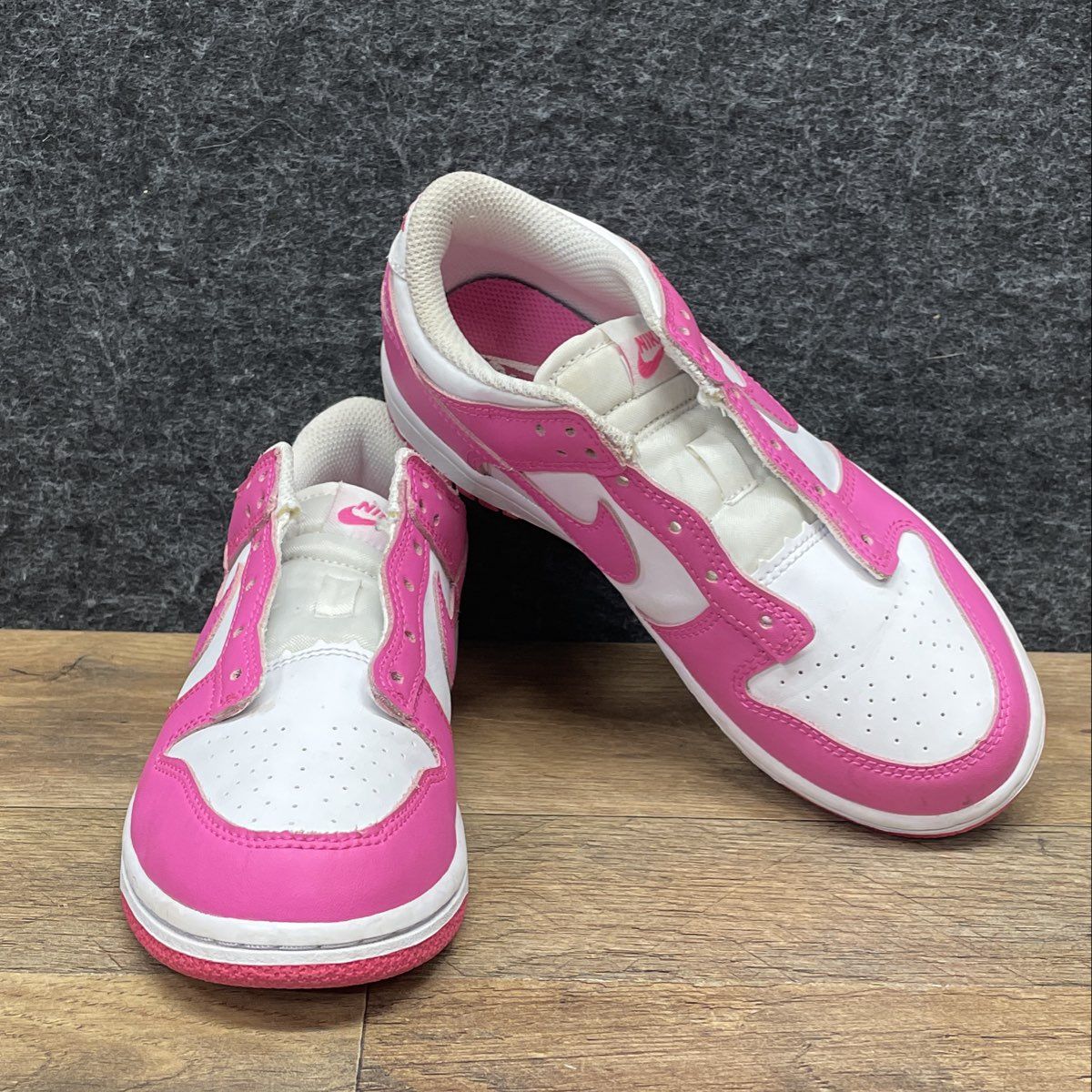 Nike Dunk Low Active Pink White Kids' Sneakers FB9108-102 Size 2.5Y