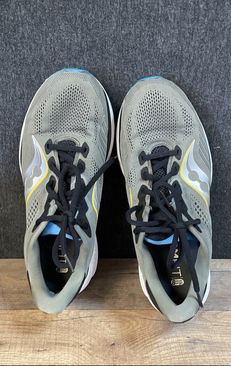 Saucony Ride 14 Fog/Black Men's Running Shoes Size 10