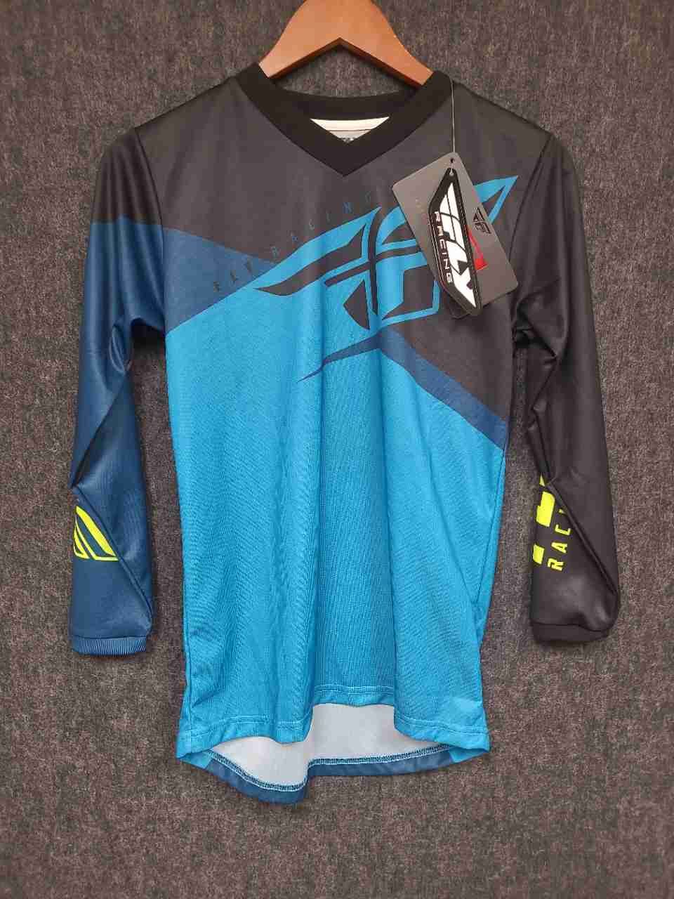 Fly Racing Youth F-16 Motocross Racing Jersey Blue Black NWT Sz YL