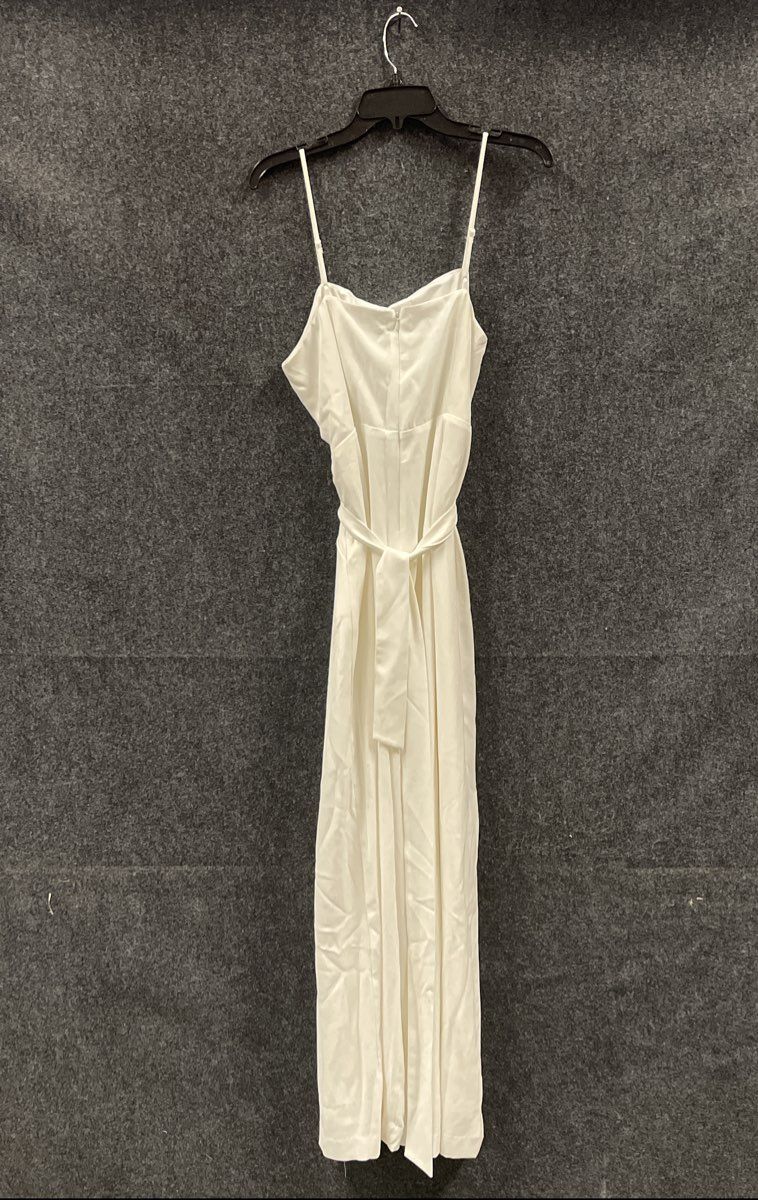 Nine West Women's White Knight Wide Leg Jumpsuit Sleeveless NWT Sz L