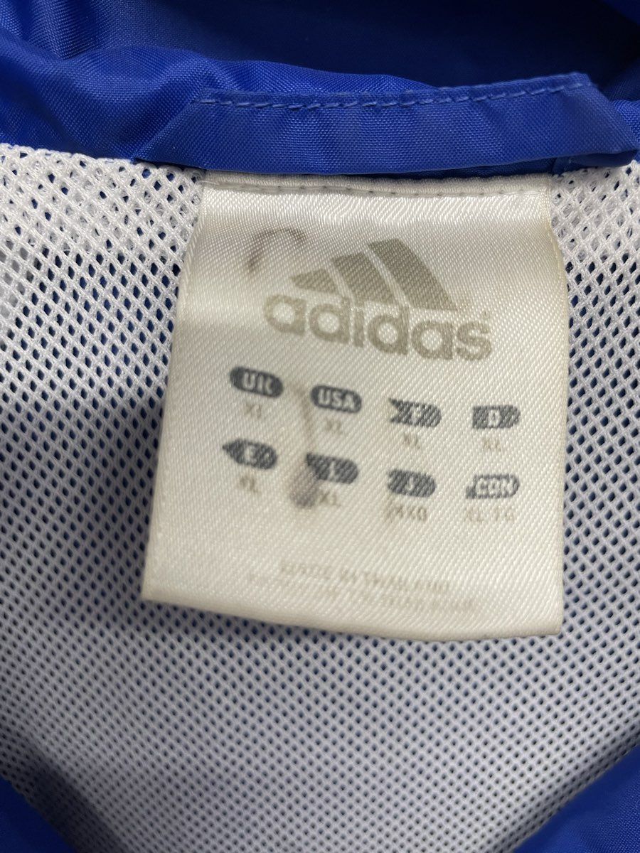 Vintage Y2K Adidas Men's Royal Blue White Full Zip Windbreaker Jacket Sz XL