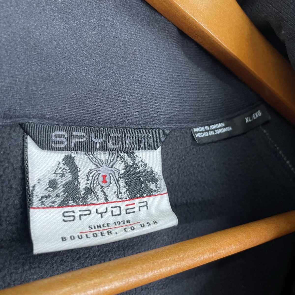 Spyder Men's Outbound Half Zip Pullover Jacket Gray Black Fleece Lined Sz XL
