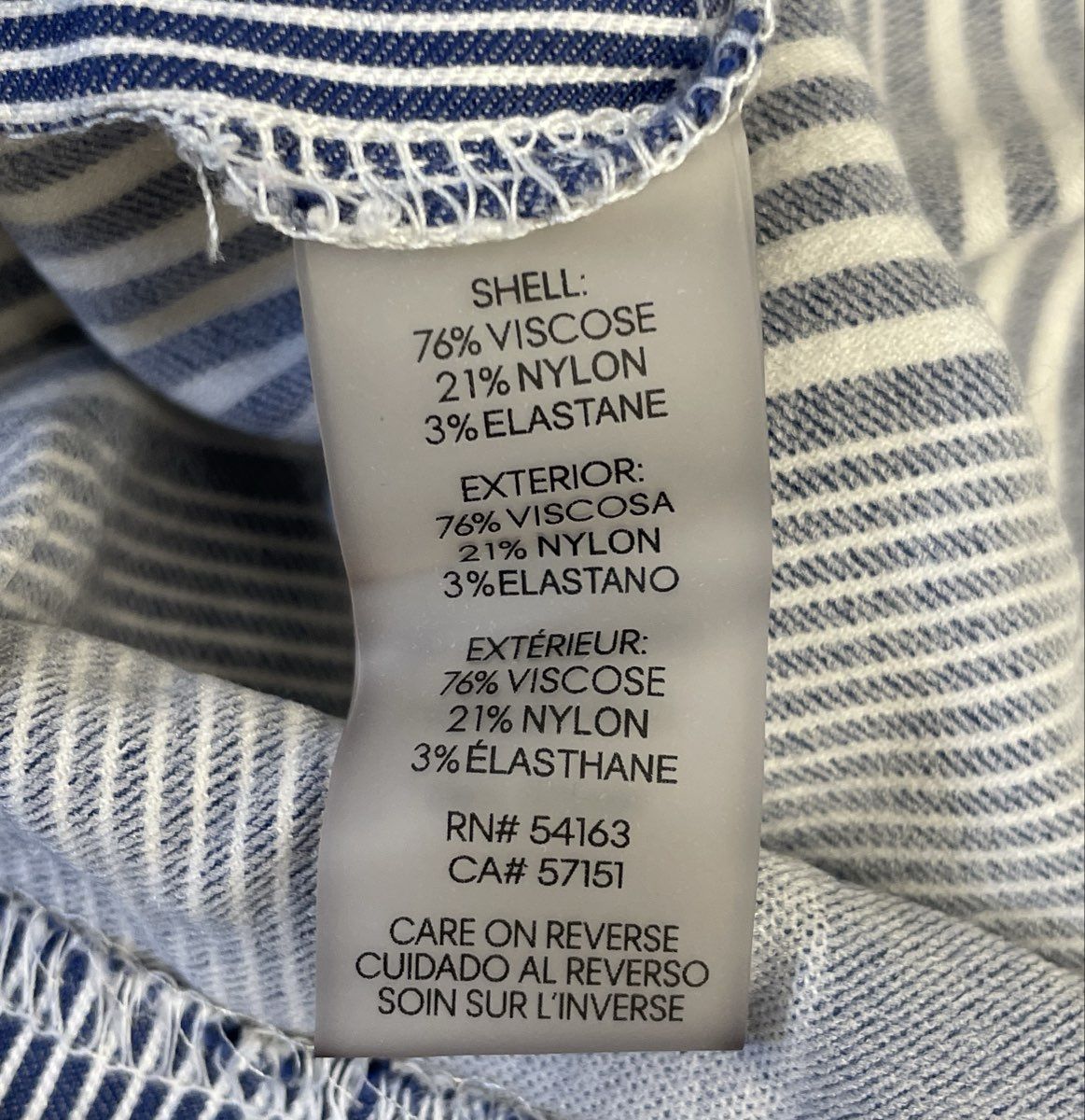 Tommy Hilfiger Women's Blue White Striped Sleeveless Tunic Top M
