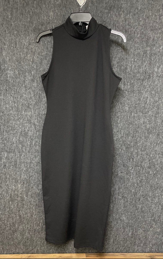 RD Style Women's Black Mock Neck Sleeveless Sheath Midi Dress NWT Sz M