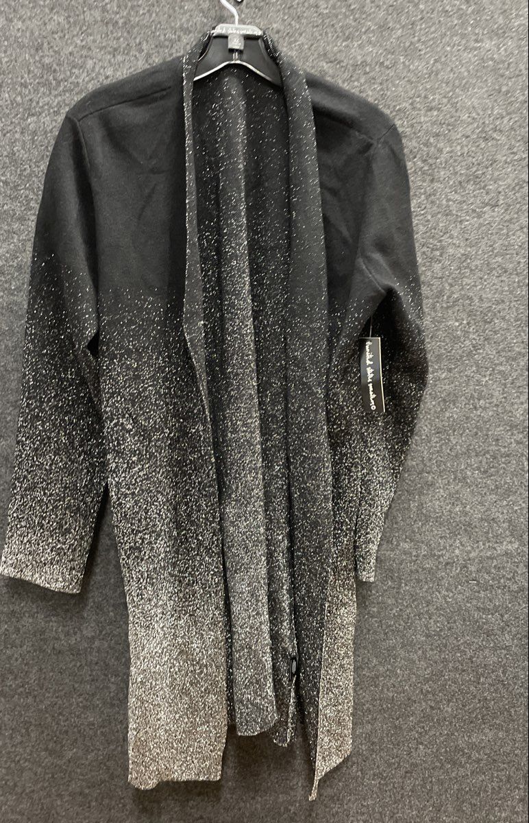 United States Sweaters Women's Black Silver Ombre Cardigan XL NWT