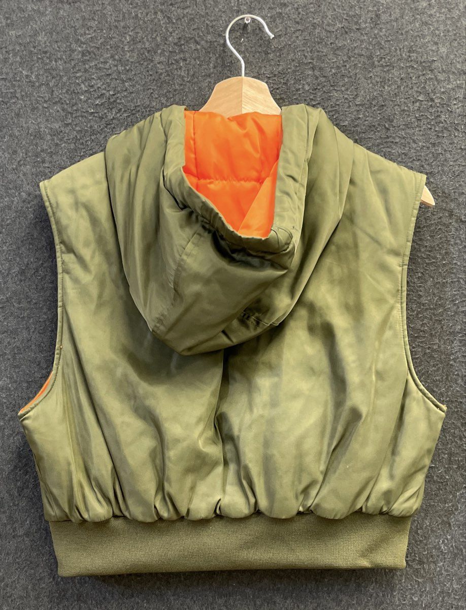 NWT Zara Women's The Samy Vest Olive Green Hooded Bomber Padded Sz L