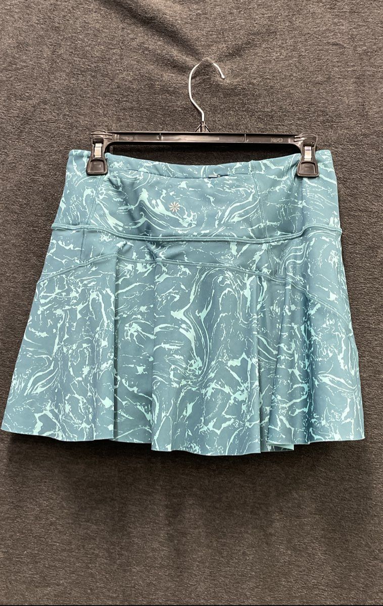 Athleta Women's Ace Printed Tennis Skort Teal Green Marble Pattern Sz S