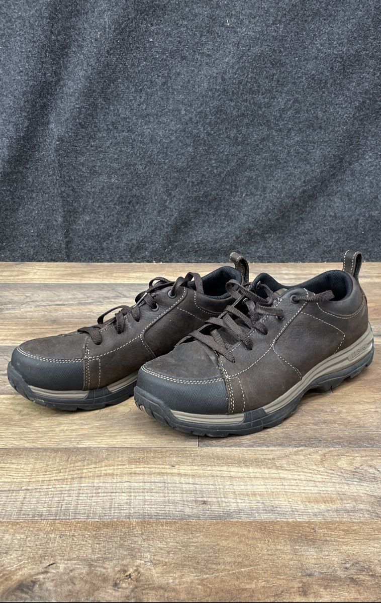 L.L. Bean Men's Snow Sneaker Brown Suede Low Top Hiking Shoes Size Unknown
