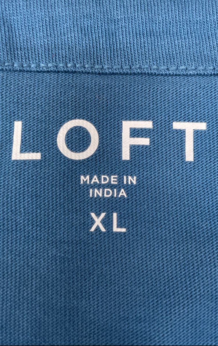 LOFT Women's Blue Sleeveless Side Button Tank Top NWT XL