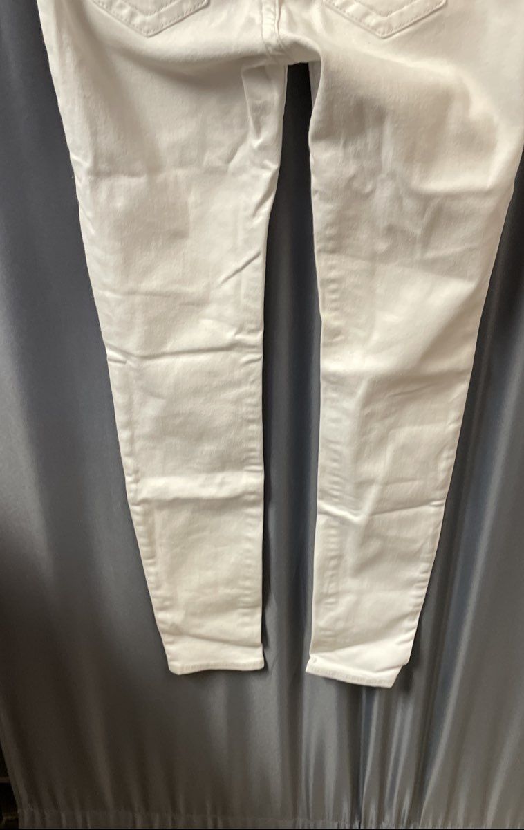 True Religion Women's White Skinny Legging Jeans Flap Pocket Horseshoe Sz 29