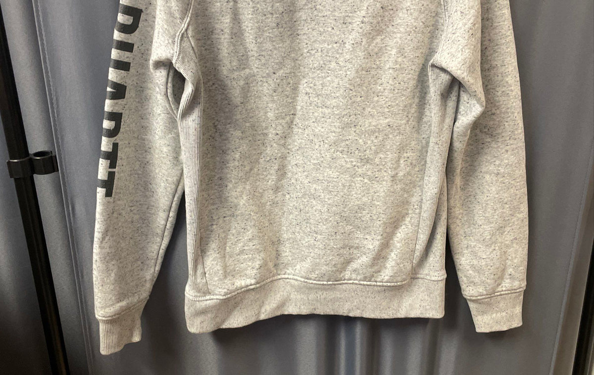 Carhartt Women's Relaxed Fit Crewneck Sweatshirt Heather Gray Logo Sz S (4-6)