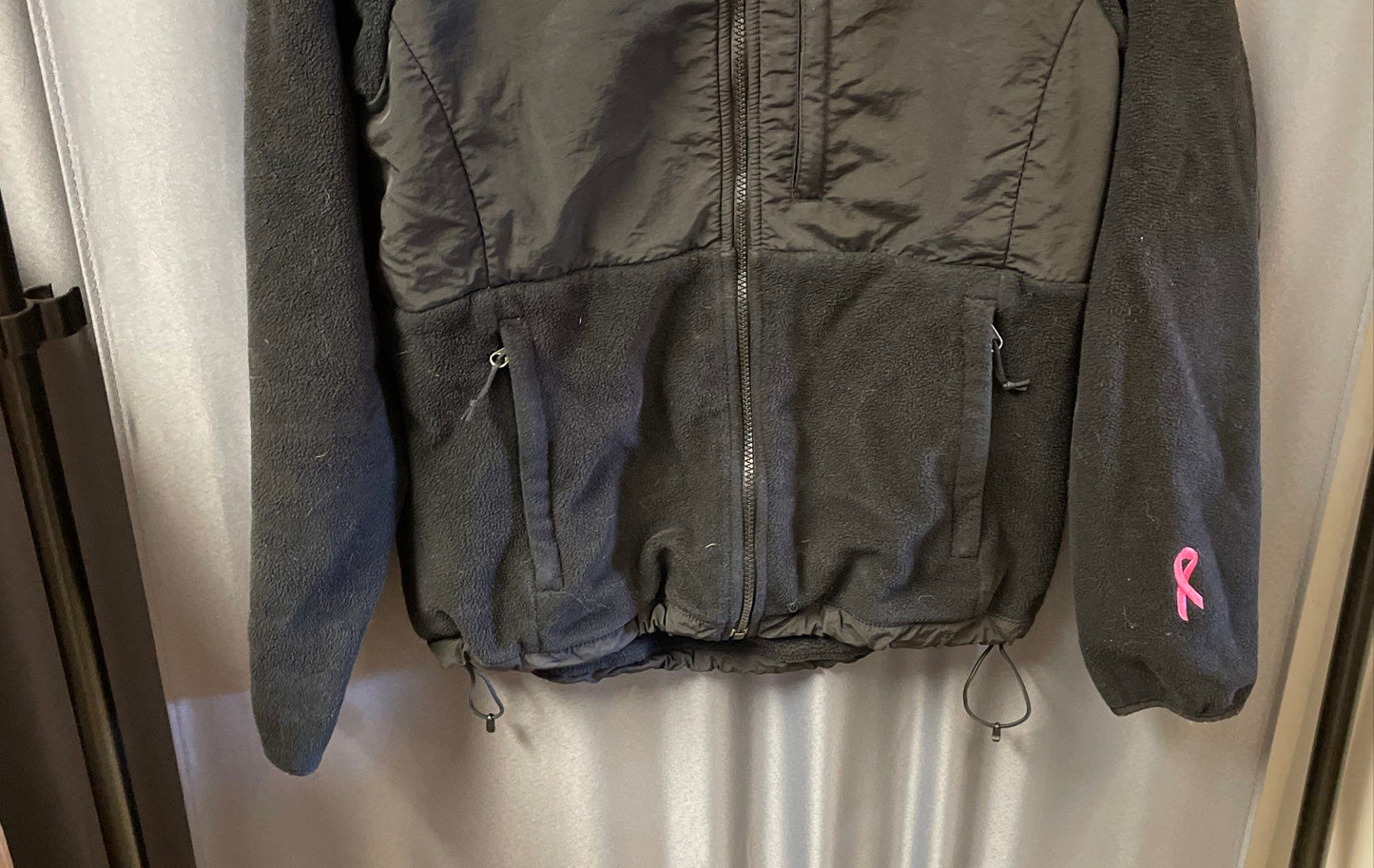 The North Face Women's Denali Fleece Jacket Black Breast Cancer Pink Sz M