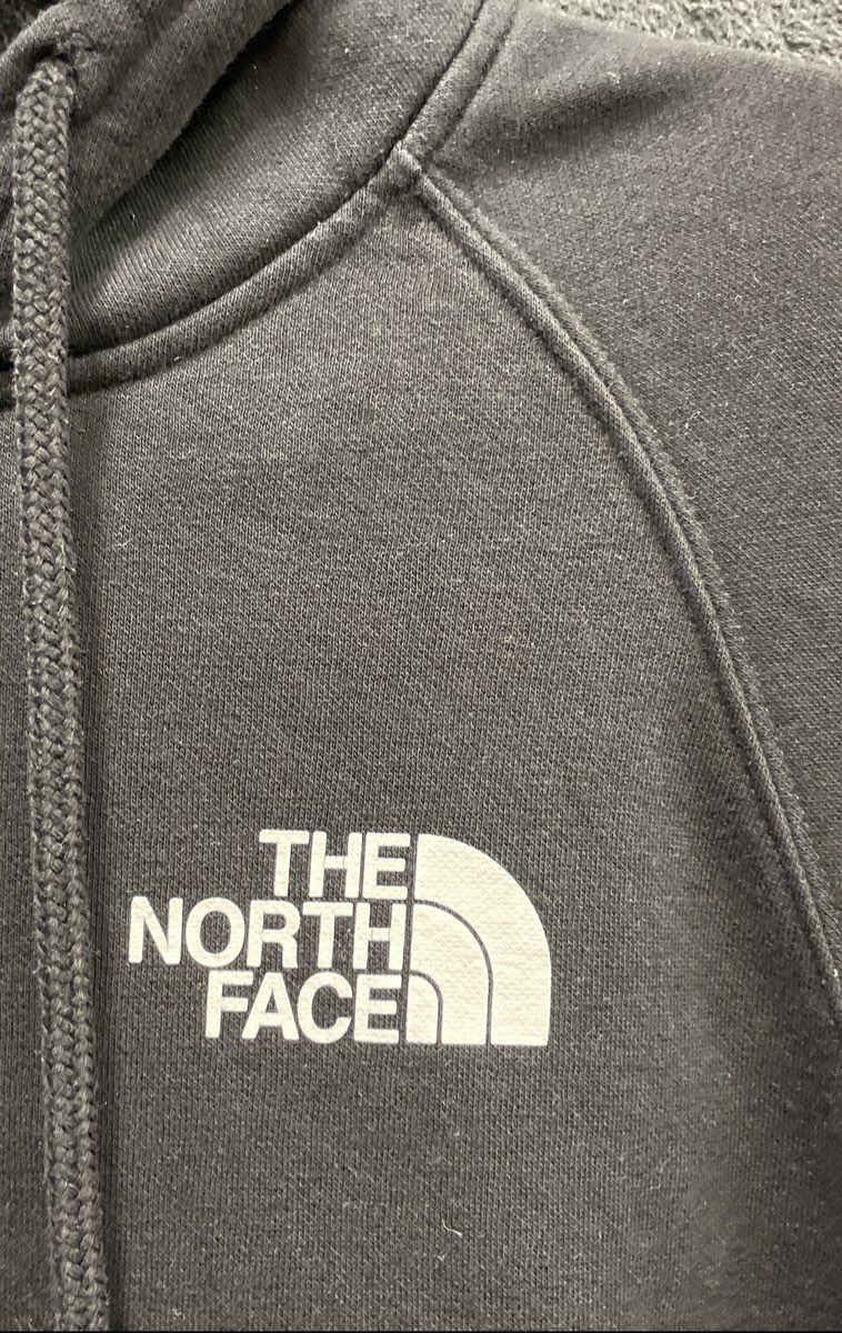 The North Face Women's Black Hoodie Colorblock Back Box Logo Graphic Sz M