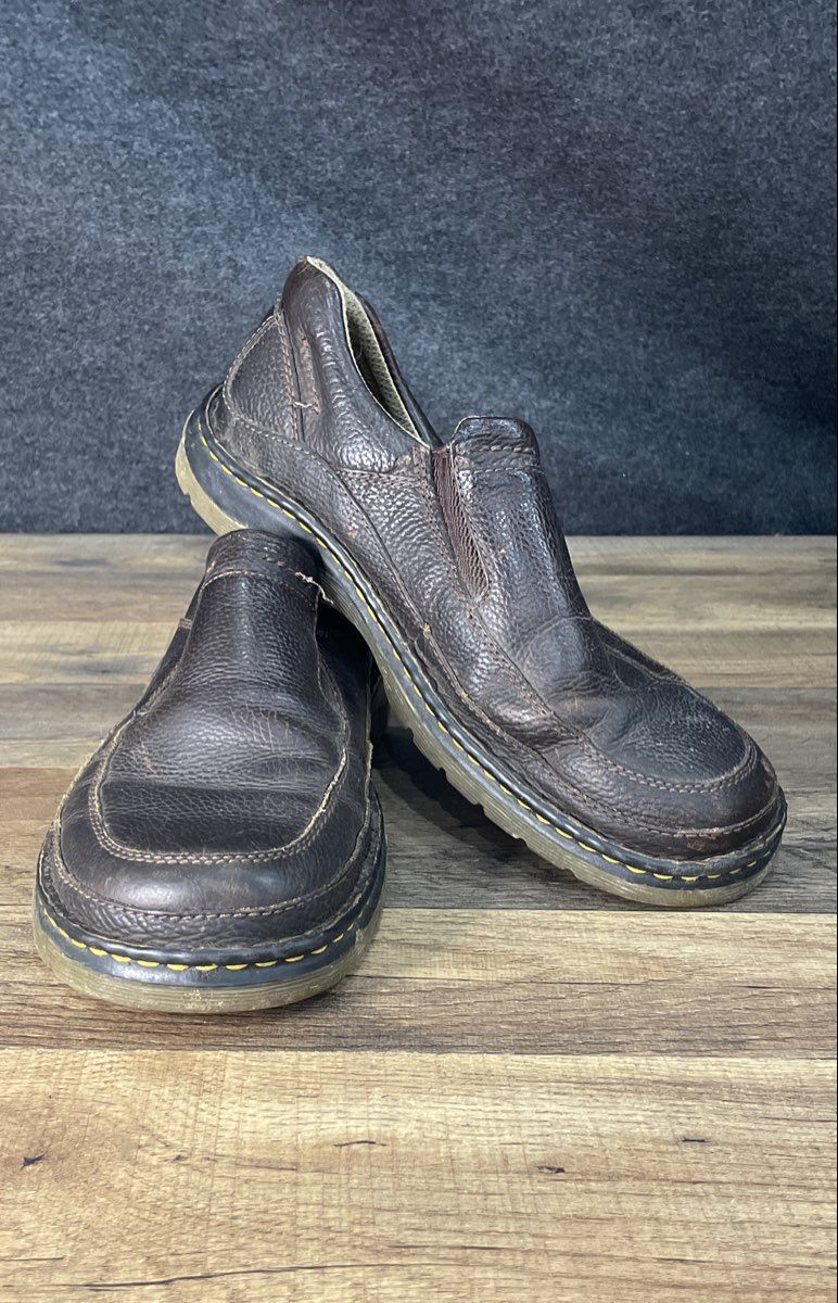 Dr. Martens 11198 Dark Brown Leather Slip On Loafers Men's 10 Women's 11