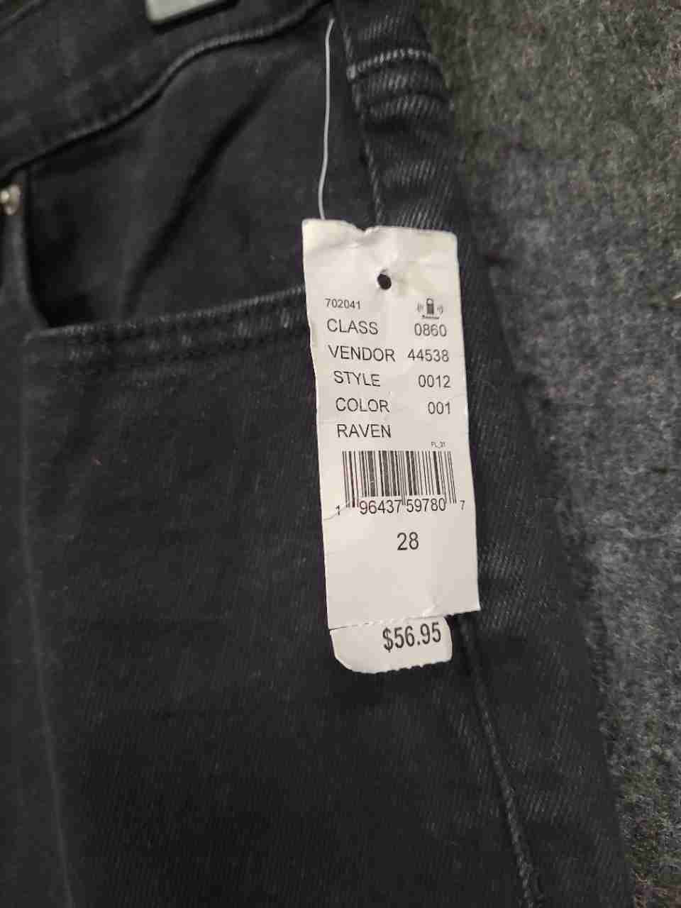 PacSun Women's Raven Black Stretch Vintage Skinny Jeans High Rise NWT Size 28