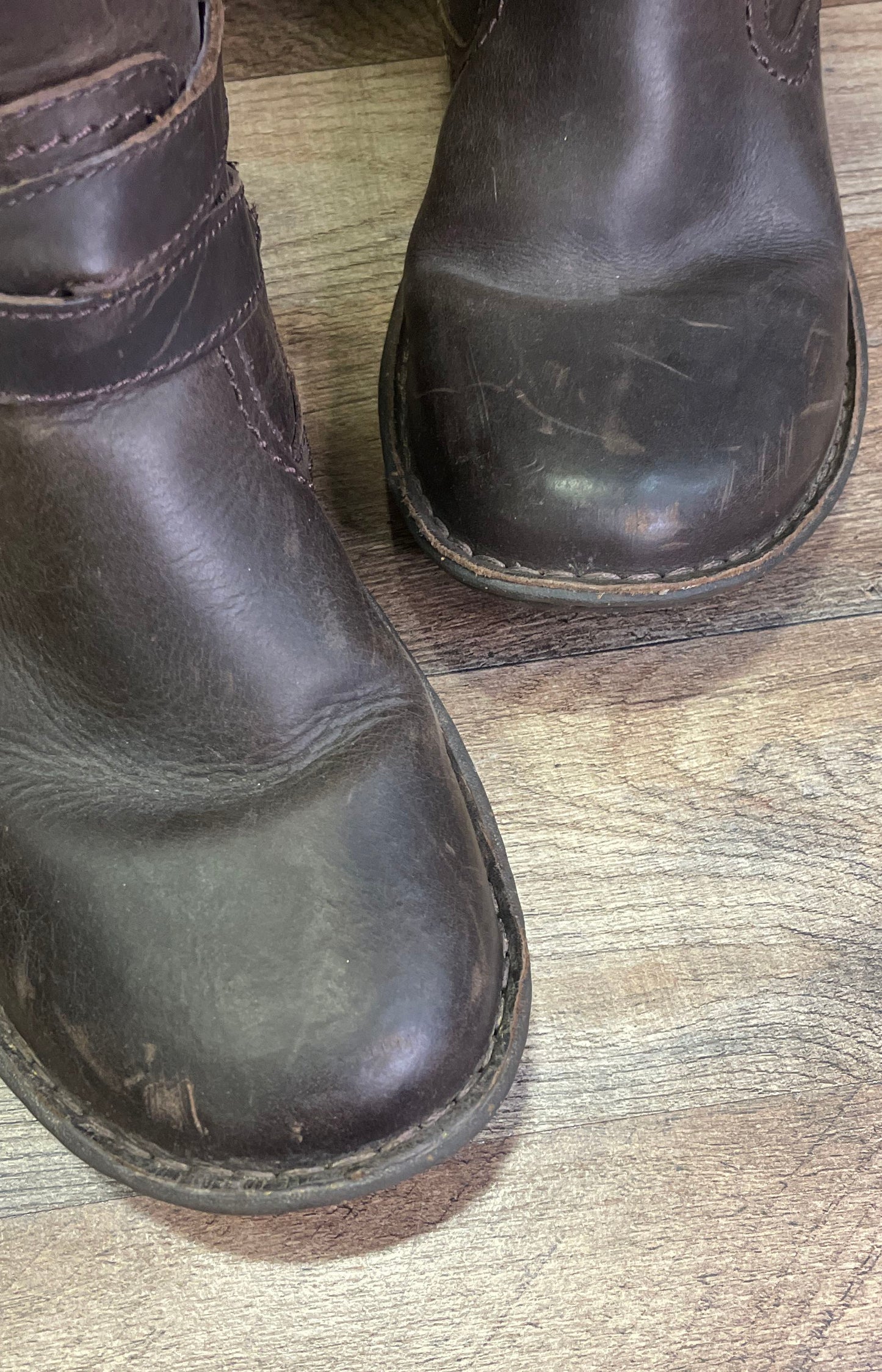 UGG Rosen Brown Leather Tall Riding Boots Women's Size 9