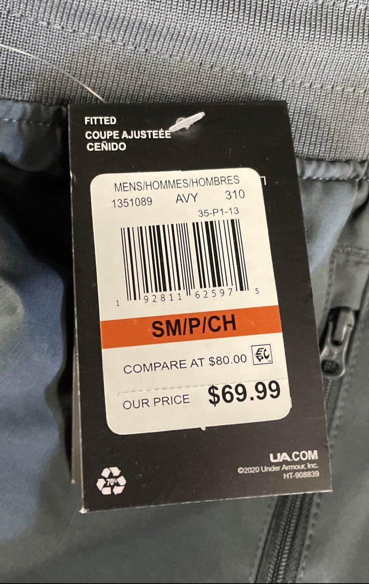 Under Armour Men's Sportstyle Elite Jogger Pants Blue Grey Sz S NWT