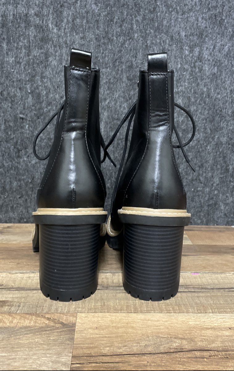 A New Day Tessa Lug Sole Combat Boots Black Women's Size 11