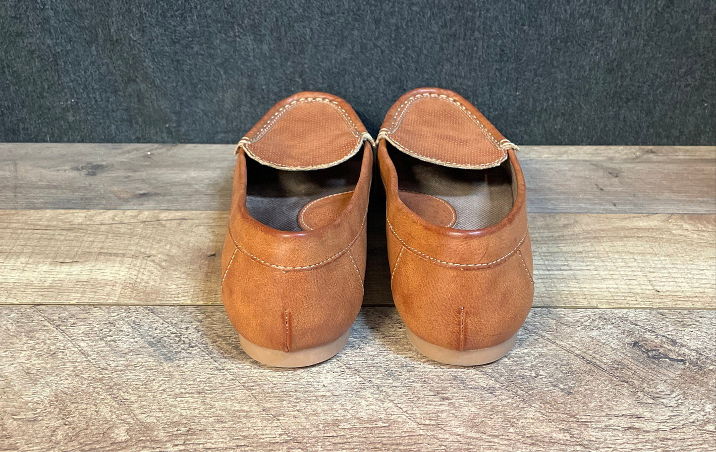 B.O.C. Brown Moc Toe Slip On Loafer Flats Women's Size 9W