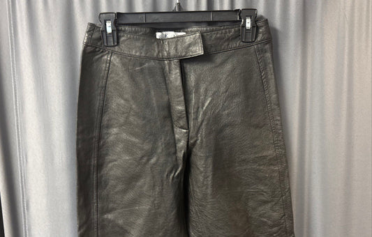 Vintage Y2K Real Comfort Women's Black Leather Straight Leg Pants Sz 4 NWT