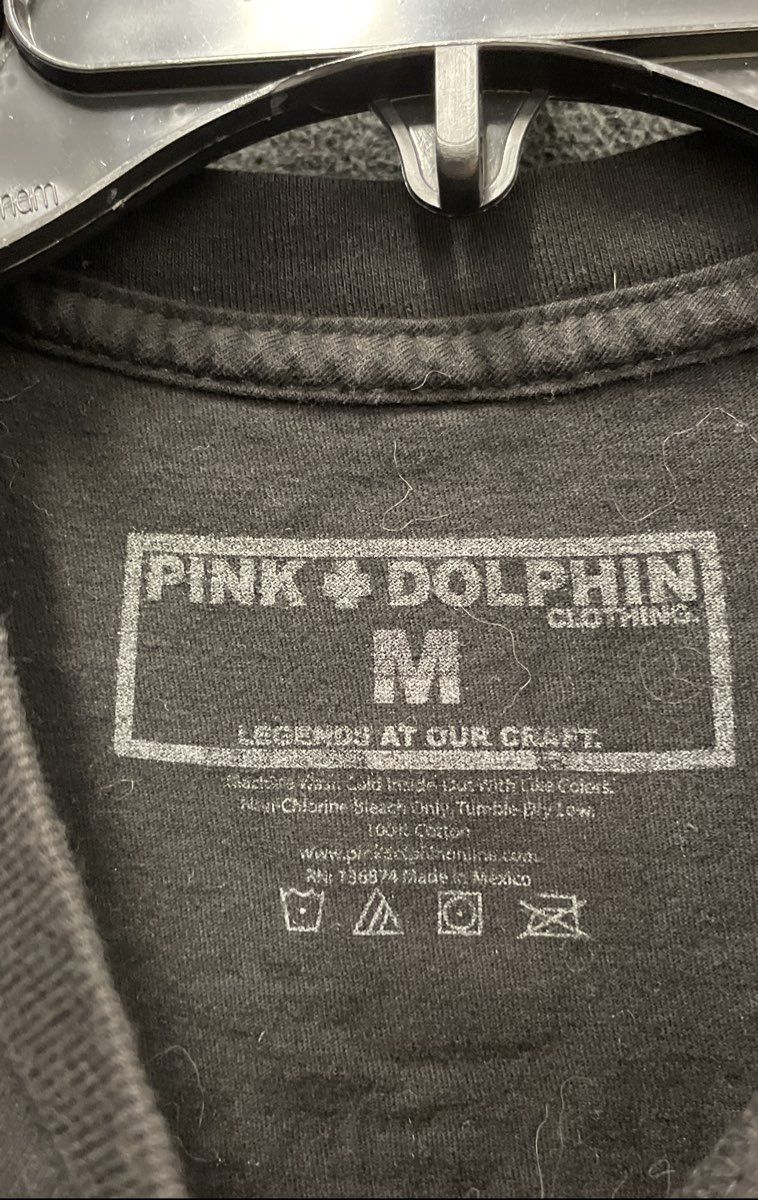 Pink Dolphin Men's Black Sailboat Graphic T-Shirt Sz M