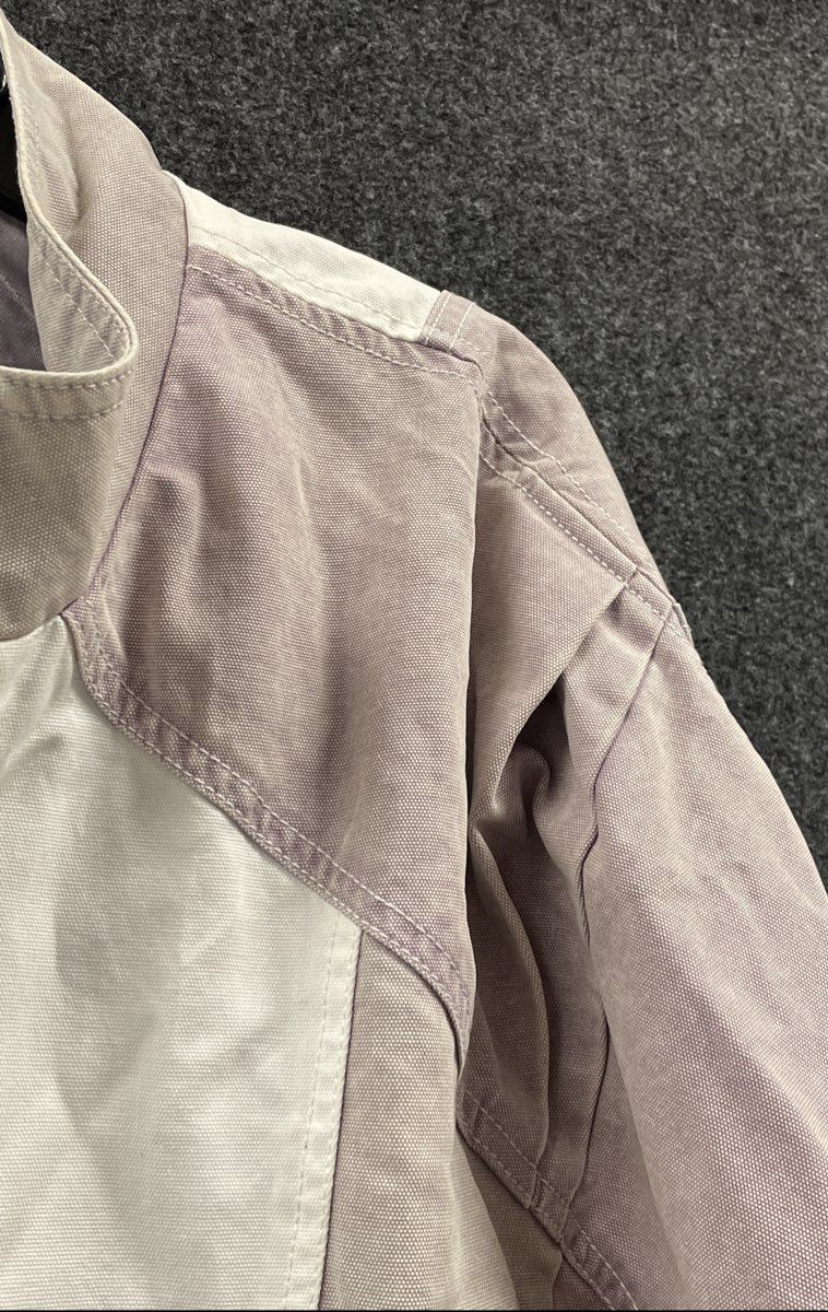 We The Free Women's Purple Colorblock Canvas Zip Up Jacket Lavender Cream Sz L