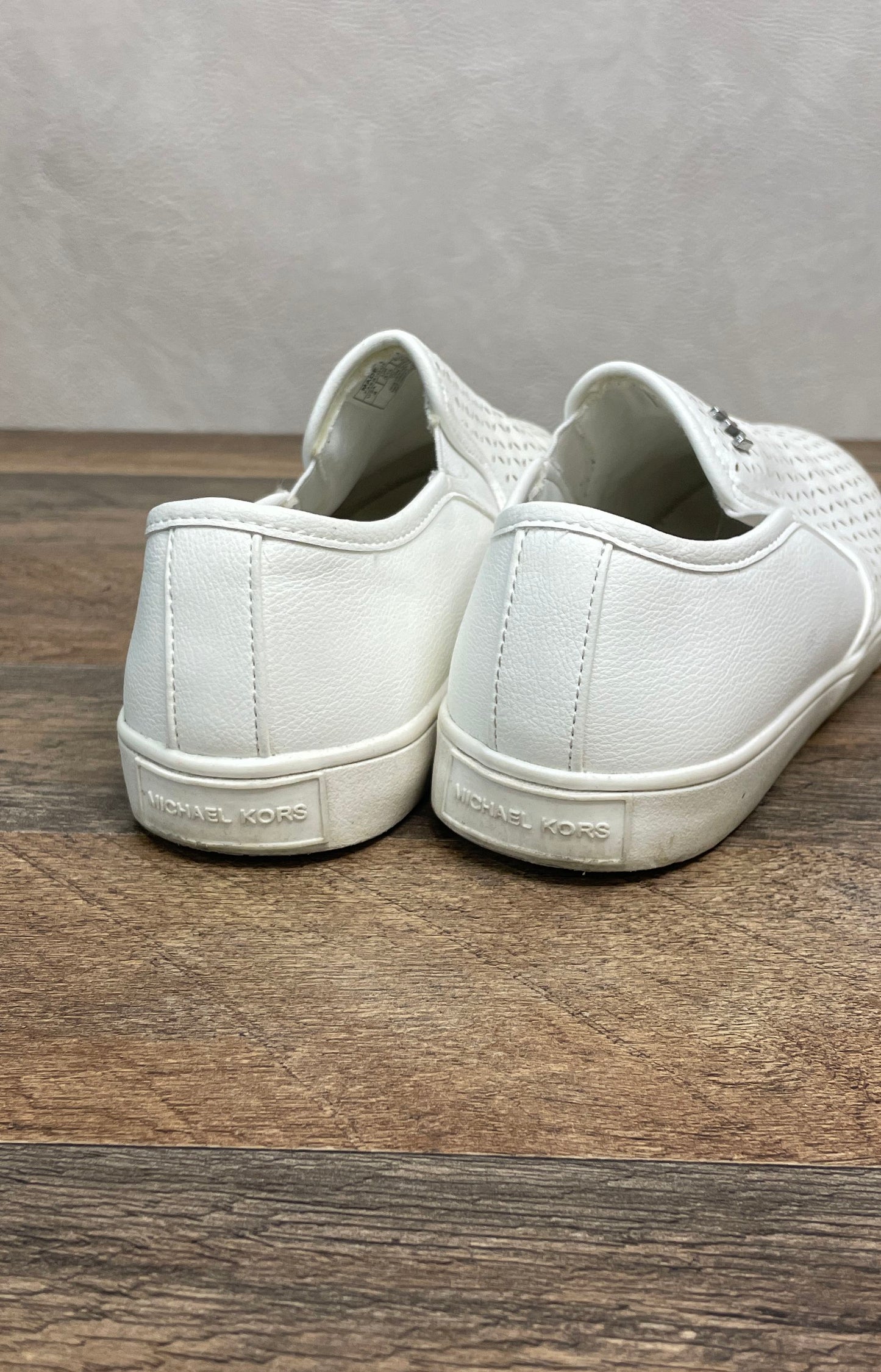 Michael Kors Eithne White Perforated Slip-On Sneakers Size 4