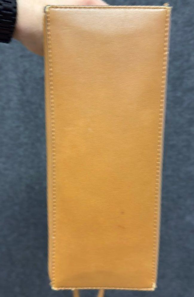 Aldo Tan Cane Wicker Woven Crossbody Bag Gold Tone Ring Handle